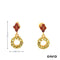 Ohrstecker Peridot/Granat Gold 9k