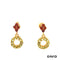 Ohrstecker Peridot/Granat Gold 9k