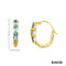 Creolen Blautopas Gold 9k