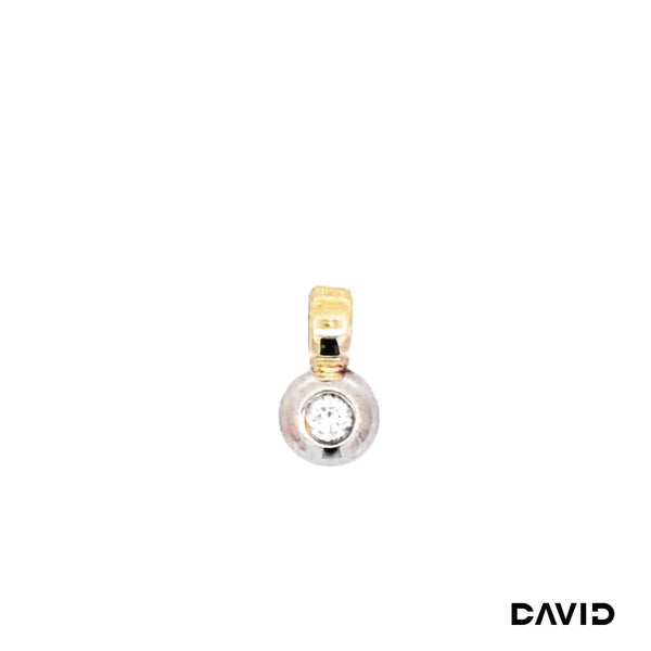 Anhänger Brillant Gold 14k Bicolor