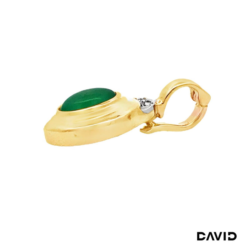 Anhänger Clip Dia/Smaragd Gold 585/14k