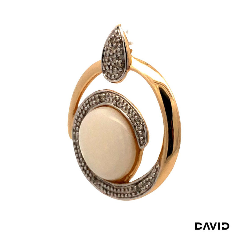 Anhänger Opal/Diamanten Gold 585/14k