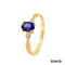 Ring Brillanten / Tansanit Gold 585/14k