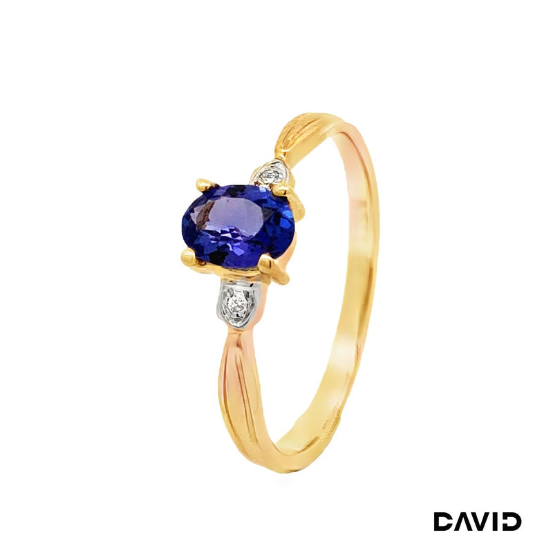 Ring Brillanten / Tansanit Gold 585/14k