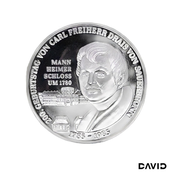 Silbermedaille "Mannheim Erfindung I" s1000