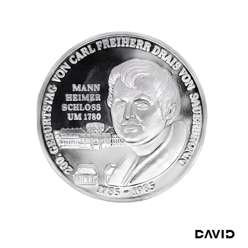 Silbermedaille "Mannheim Erfindung I" s1000