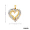 Anhänger Herz Diamanten Gold 14k Bicolor