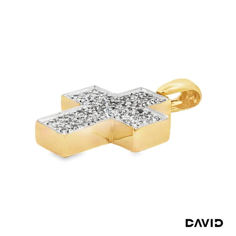 Anhänger Kreuz Achtkant Diamant Gold 585/14k