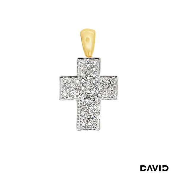 Anhänger Kreuz Achtkant Diamant Gold 585/14k
