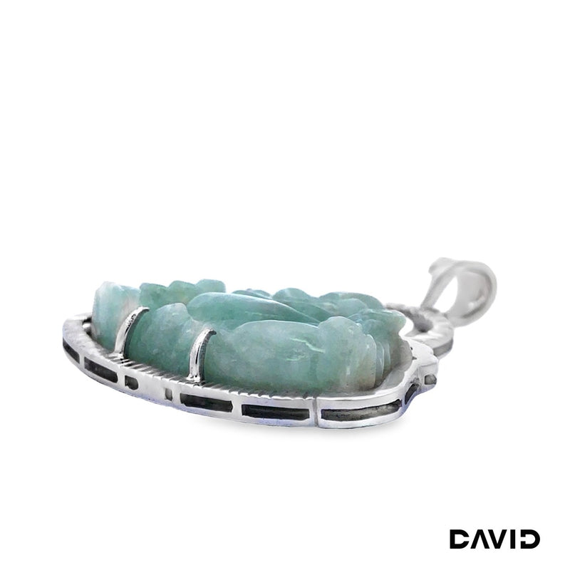 Anhänger Buddha Jade Gold 9k
