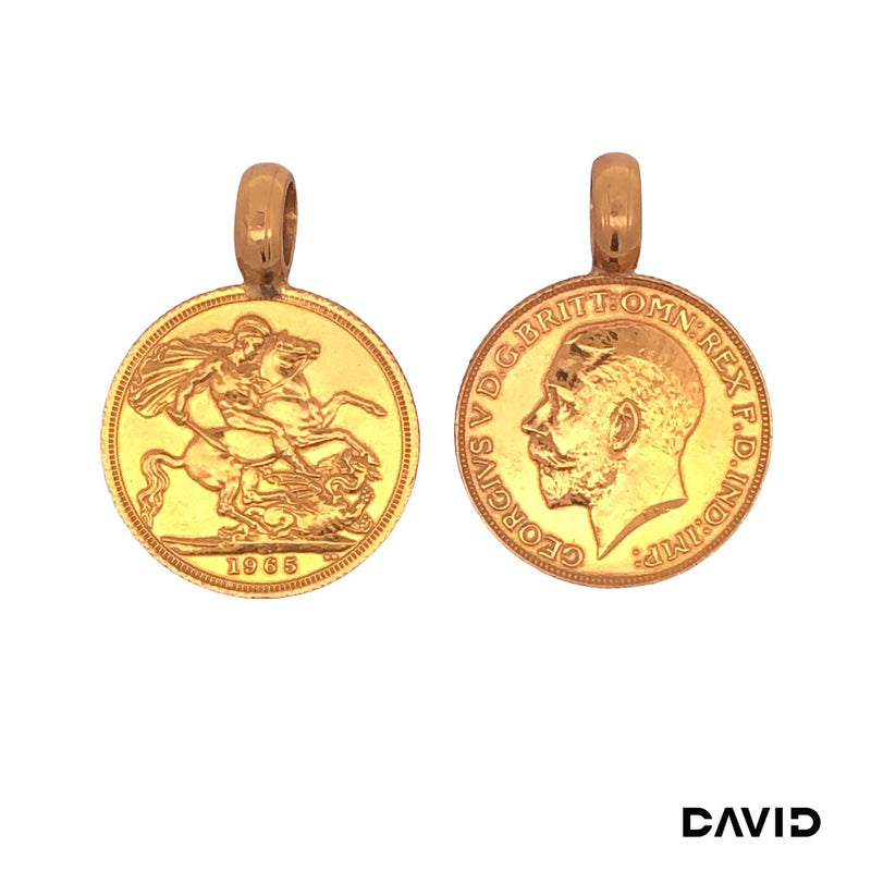 Anhänger Goldmünze Sovereign England Gold 22k / 916