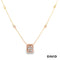 Kette 42 mit Anhänger Diamanten 750/-Rosè