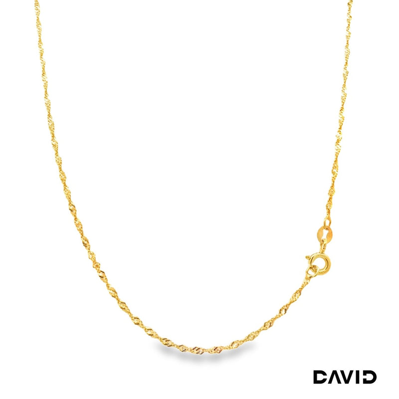 Kette 40 mit Anhänger Gold 8k