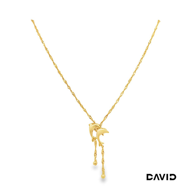Kette 40 mit Anhänger Gold 8k