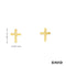 Ohrstecker Kreuz Gold 8k