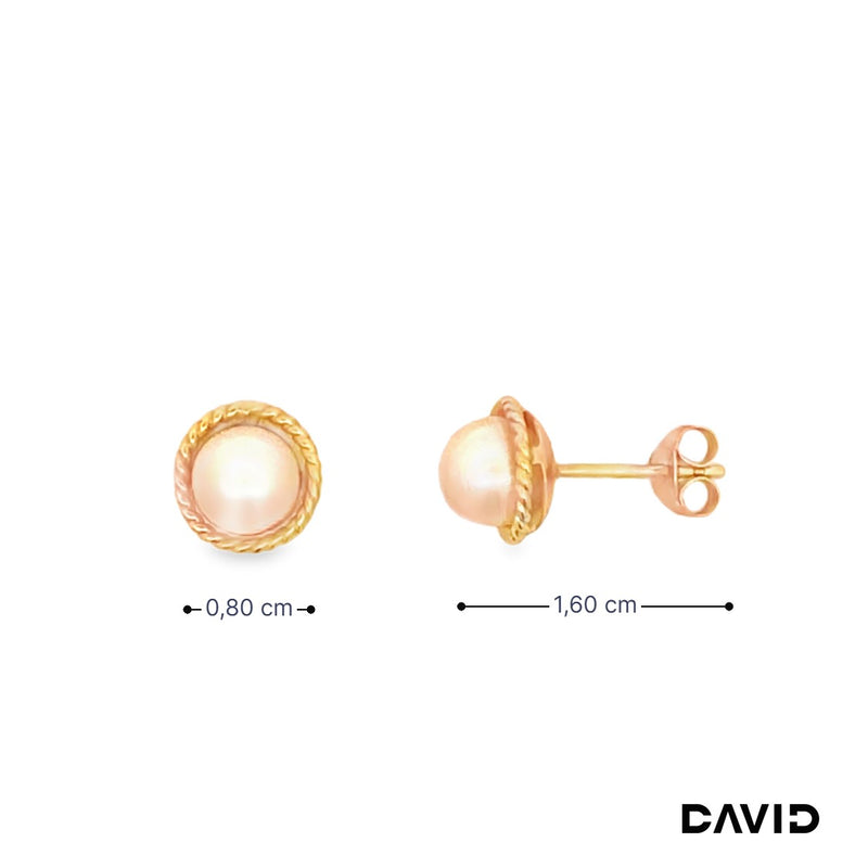 Ohrstecker Perle Akoya Perle Gold 750/18k