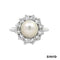 Ring Brillanten & Perle 750-18k Weißgold