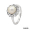 Ring Brillanten & Perle 750-18k Weißgold