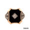 Ring Dia./Onyx Gold 585/14k