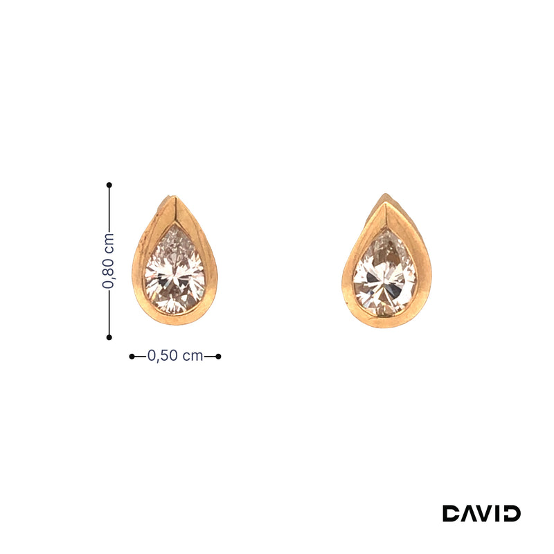 Ohrstecker Diamant Pears Gold 750/18k