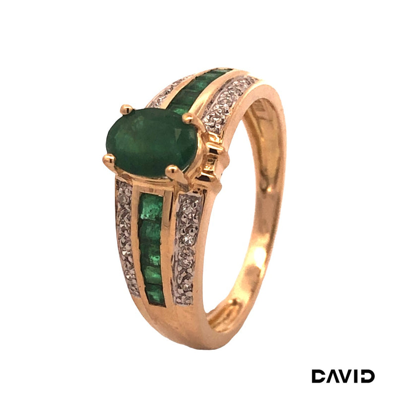 Ring Diamant/Smaragd Gold 750/18k