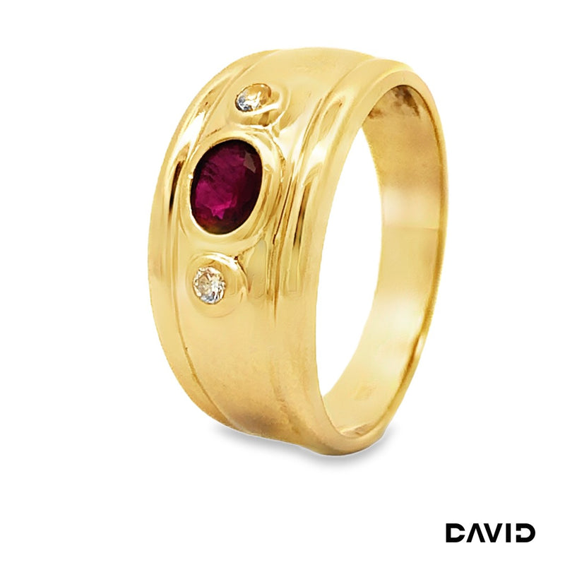 Ring Rubin/Brillanten Gold 585/14k
