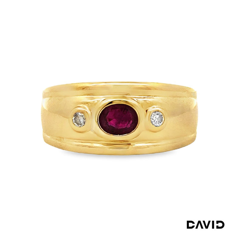 Ring Rubin/Brillanten Gold 585/14k