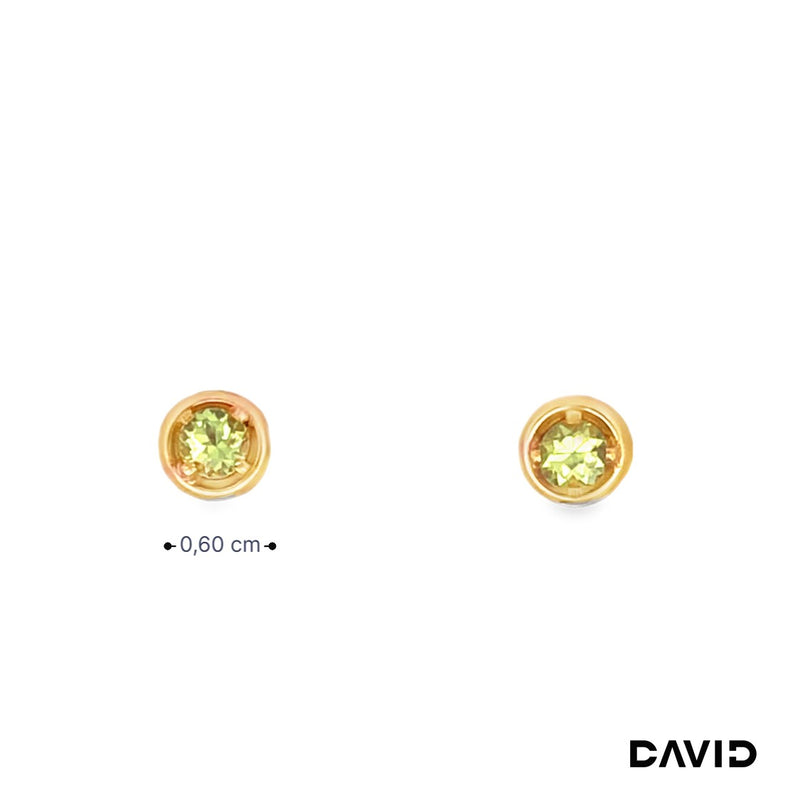 Ohrstecker Peridot Gold 8k