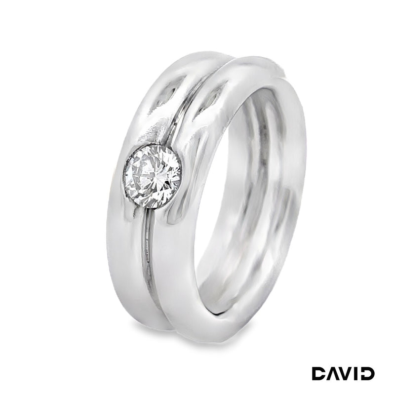 Ring Brillant 750-18k Weißgold