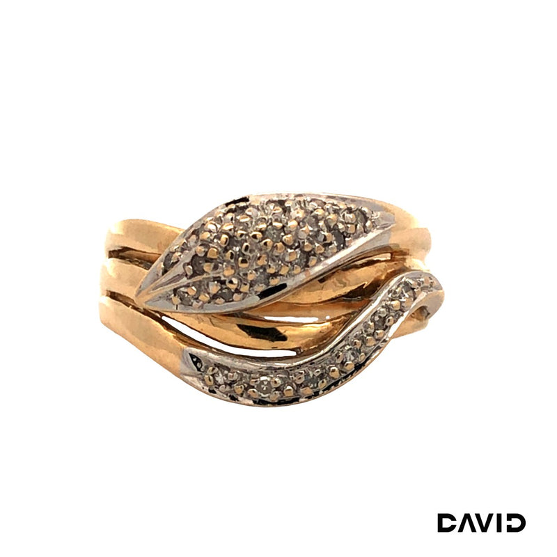 Ring Schlange Diamanten Gold 585/14k
