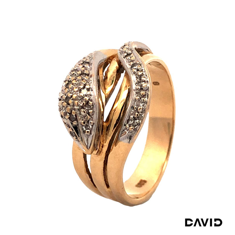 Ring Schlange Diamanten Gold 585/14k