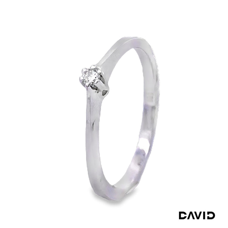Ring Brillant 585/14k Weißgold