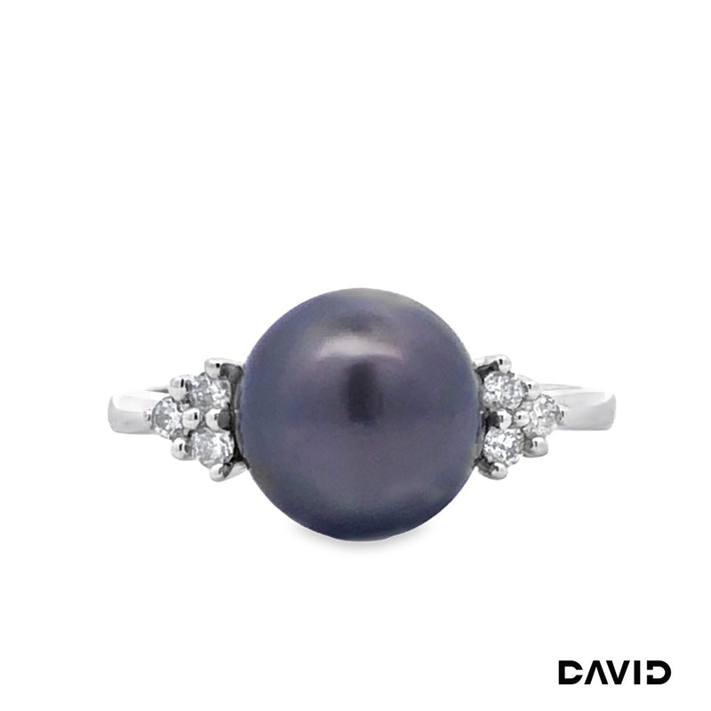 Ring Brill./Tahitiperle 585/14k Weißgold