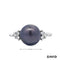 Ring Brill./Tahitiperle 585/14k Weißgold