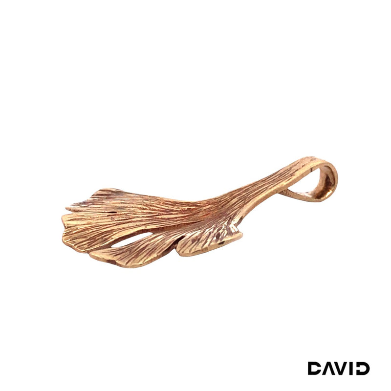 Anhänger Ginkgo Blatt Gold 585/14k