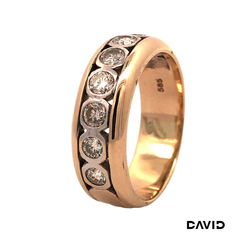 Ring Brillanten Gold 14k Bicolor