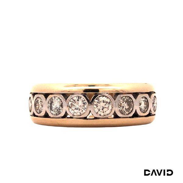 Ring Brillanten Gold 14k Bicolor