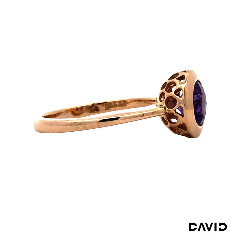 Ring Amethyst Gold 750/18k