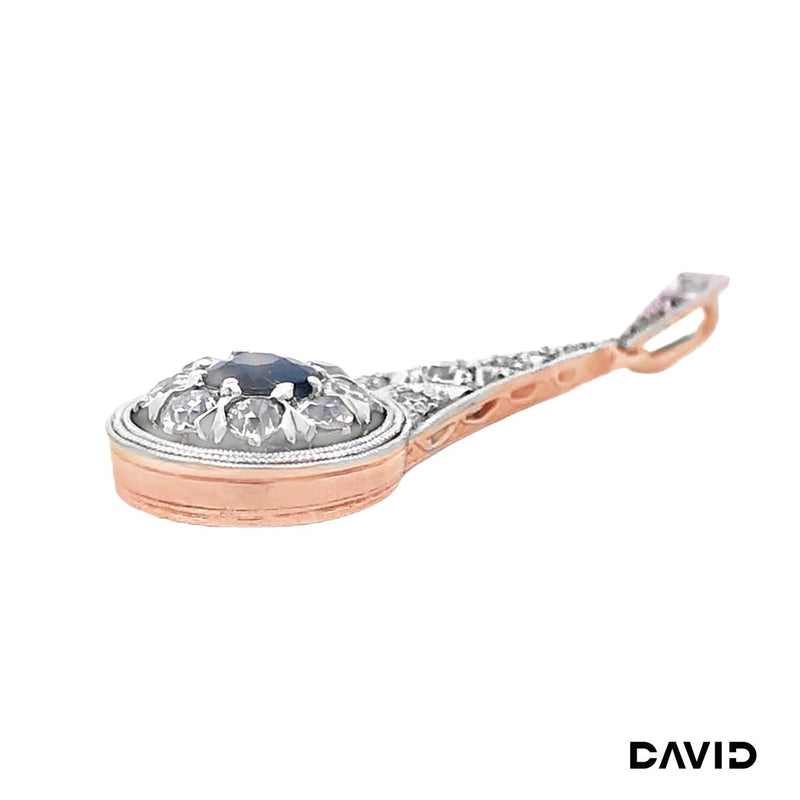 Anhänger Saphir/Diamanten Gold 585/14k
