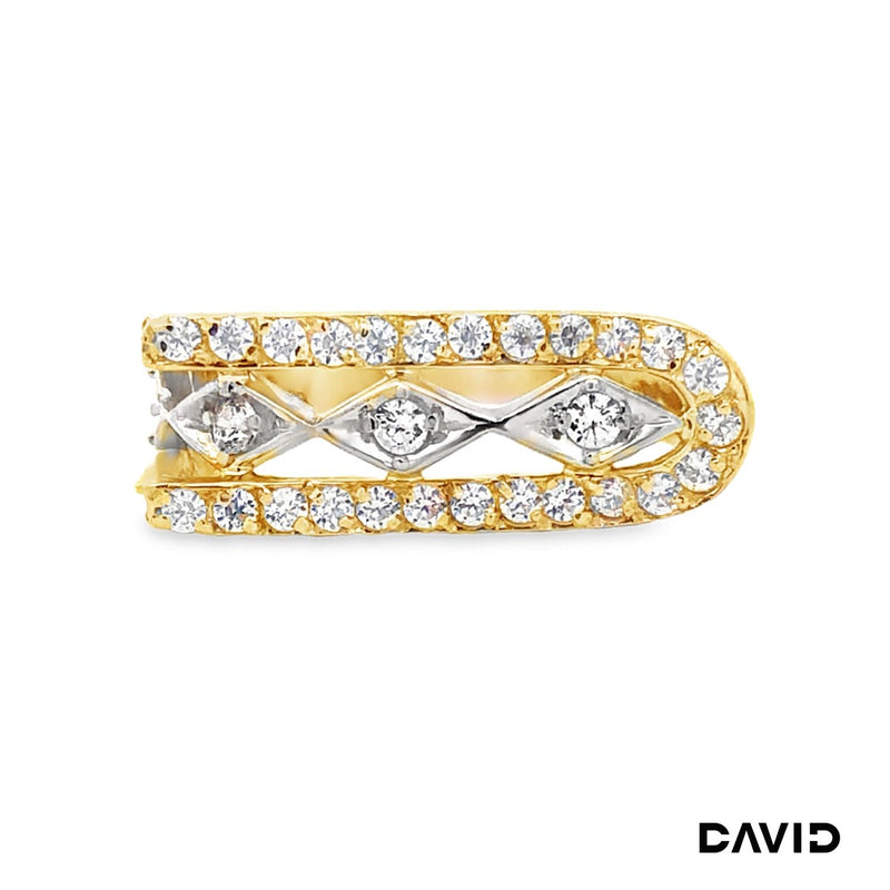 Ring Brillanten Gold 14k Bicolor