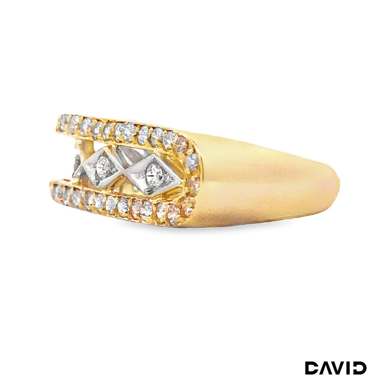 Ring Brillanten Gold 14k Bicolor
