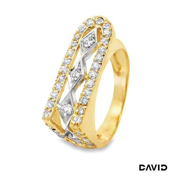 Ring Brillanten Gold 14k Bicolor