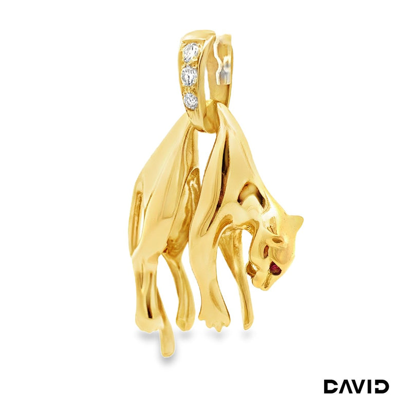 Anhänger Panther Rubin/Brillanten Gold 750/18k