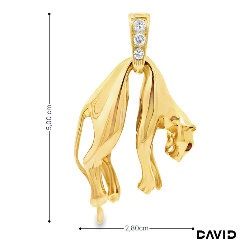 Anhänger Panther Rubin/Brillanten Gold 750/18k