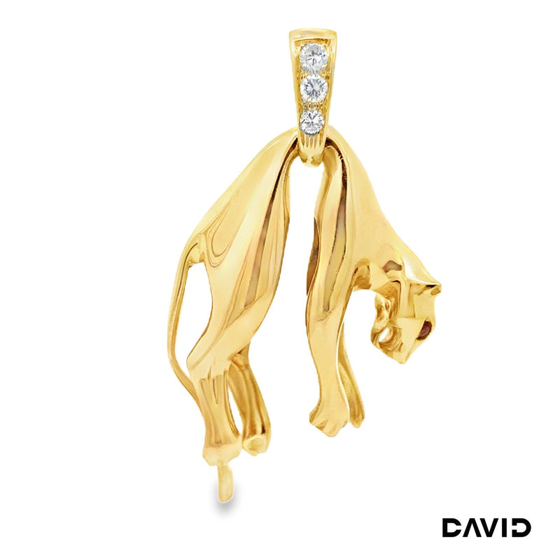 Anhänger Panther Rubin/Brillanten Gold 750/18k