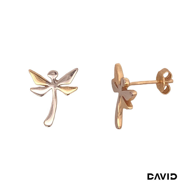 Ohrstecker Libelle Gold 14k Bicolor