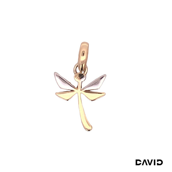 Anhänger Libelle Gold 14k Bicolor