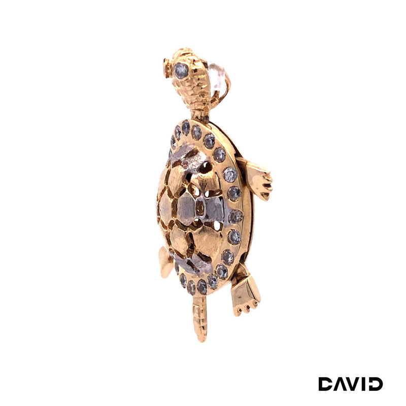 Anhänger Schildkröte Zirkonia Gold 585/14k
