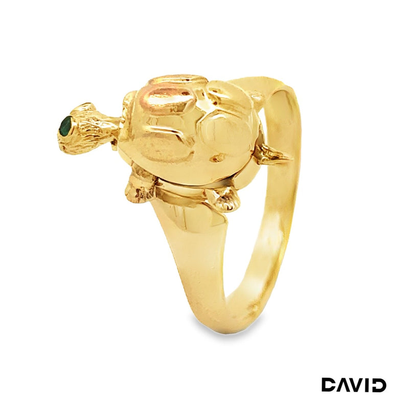Ring Schildkröte Smaragd Gold 585/14k