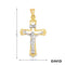 Anhänger Kreuz Gold 14k Bicolor